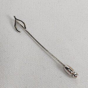 Vintage Sterling Silver Wish Bone Hat Stick Pin Brooch